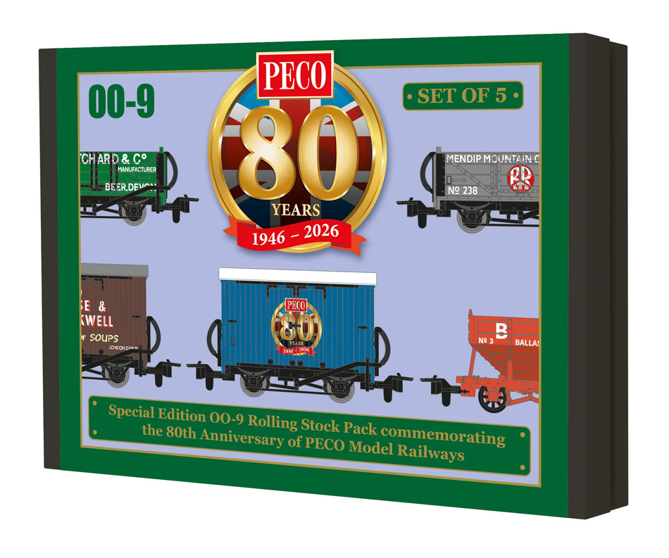 GR58880 Peco 80th Anniversary OO-9 Wagon Pack