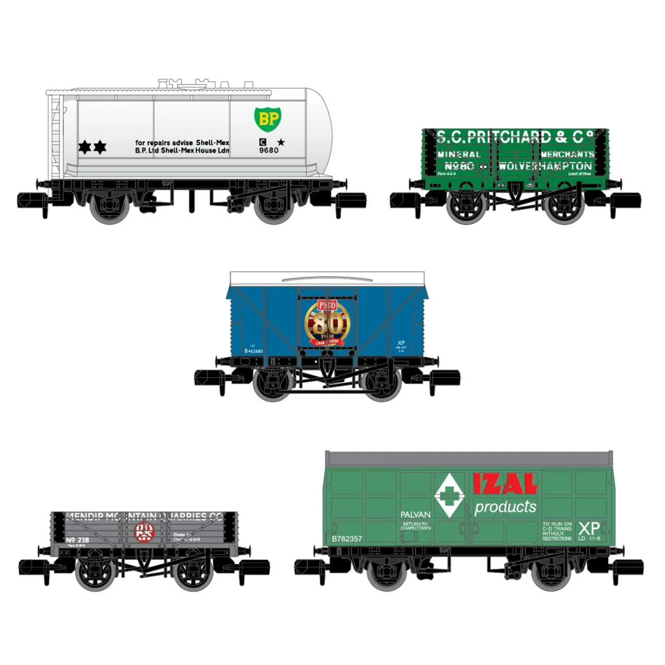 NR58880 Peco 80th Anniversary N Gauge Wagon Pack