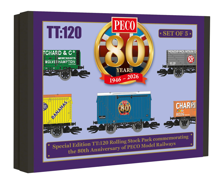 TTR58880 Peco 80th Anniversary Wagon Pack
