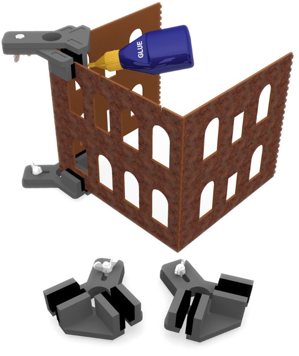 PR-SS-03 Proses Hold & Glue Right Angle Holders for Kit Building