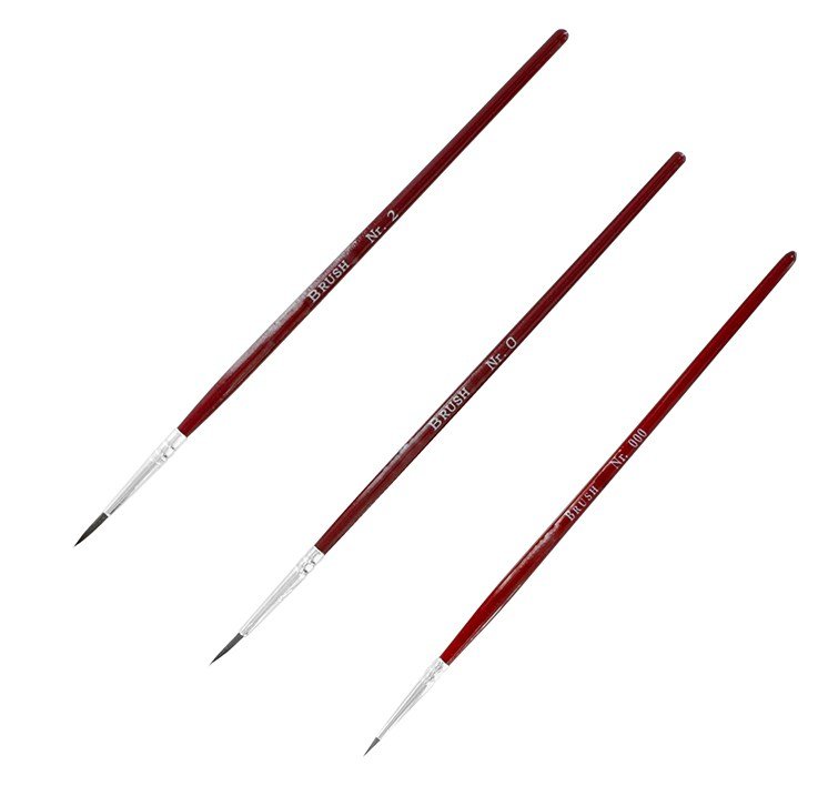 MM004 The ModelMaker Three Paint Brushes (sizes 000, 0 & 2)