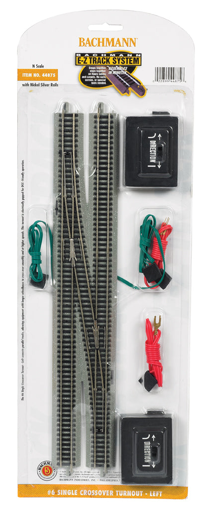 44875 Bachmann Nickel Silver 6 Single Crossover Turnout
