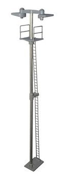 BL02S Berko Dustpan Twin Head Tall Yard Lamp