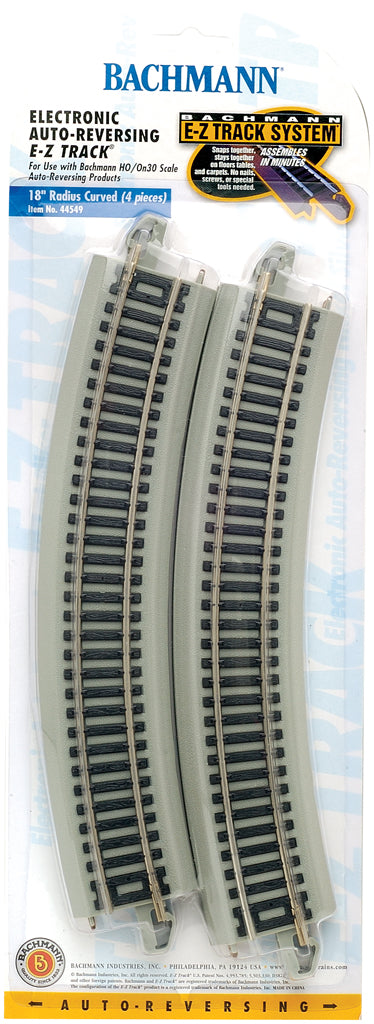 44549 Bachmann HO Nickel Silver E-Z Track Reversing 18"" Rad