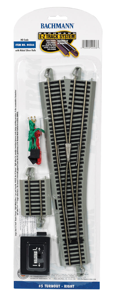 44566 Bachmann HO 5 Right Hand Switch