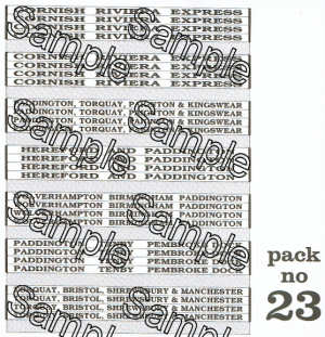 TSOO23 Tiny Signs Great Western Railway Train Boards