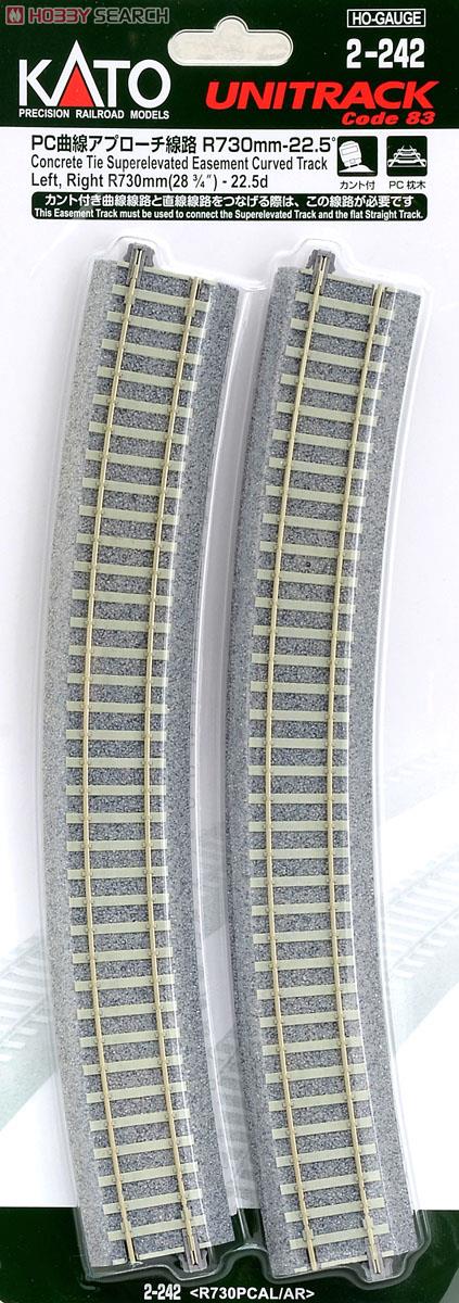 2-242 Kato Unitrack (R730-PCAL/R730-PCAR) CS Curved Track 2pcs