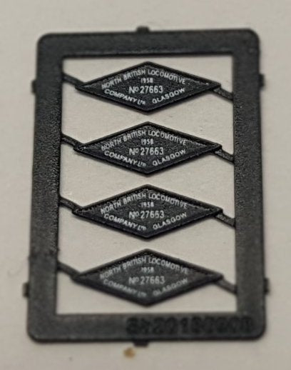 K2600-BP3 D600 Class 41 Warship Diesel Build plate