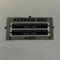 K47973 Nameplate Midland Counties Railway 150 1839-1989
