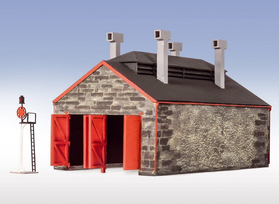 LK219 Peco Stone Two Road Engine Shed Laser cut kit