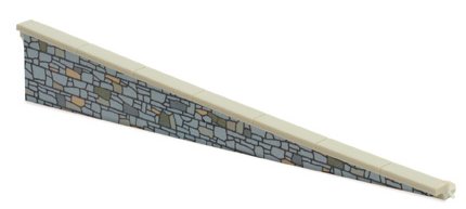 LK67 Peco Platform Edging Ramps Stone Type