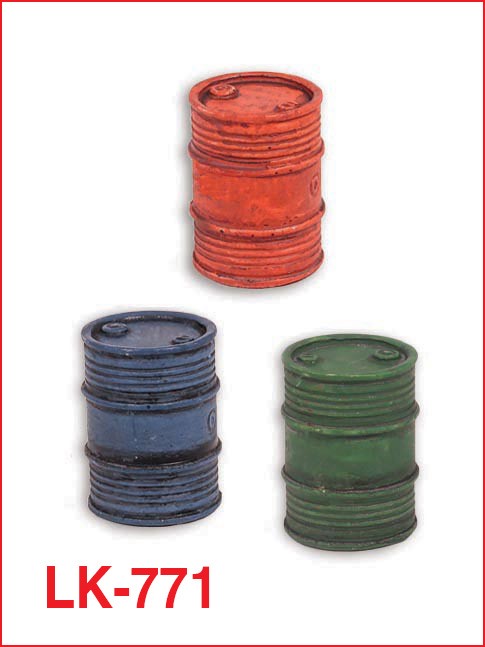LK771 Peco Oil Drums - pack of 3