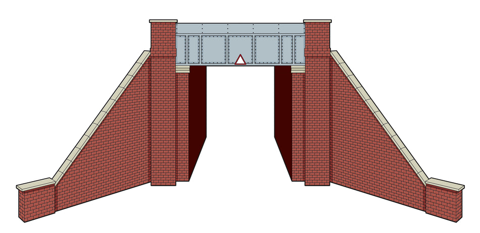 LK12164 Peco Single Track Bridge - Brick with Steel Plate