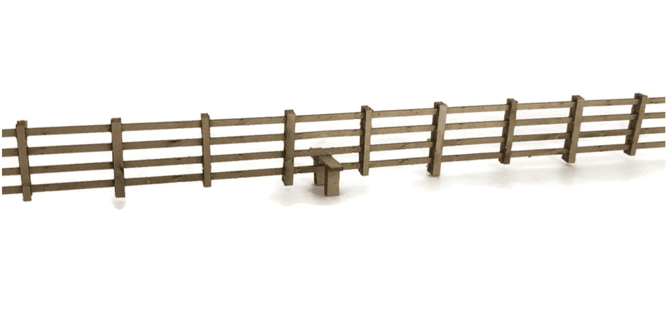 LX236 Scale Model Scenery kit 4ft Post & Rail Fencing