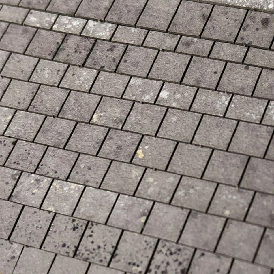 LX415 Scale Model Scenery kit Lightly Weathered Roof Slates
