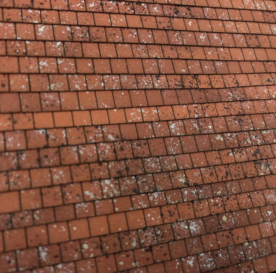 LX418 Scale Model Scenery Pre-Weathered Terracotta Roof Tiles