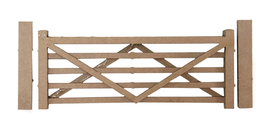 LX459 Scale Model Scenery kit Five Bar Gates (Natural Wood)