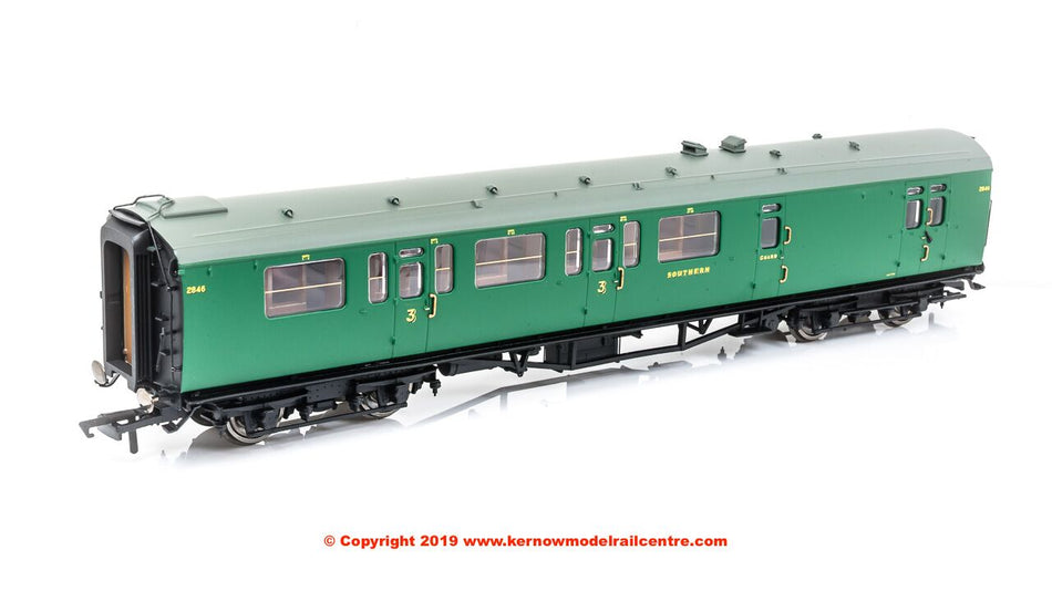 R4884A Hornby SR Bulleid 59ft Corridor Brake 3rd Coach 2846