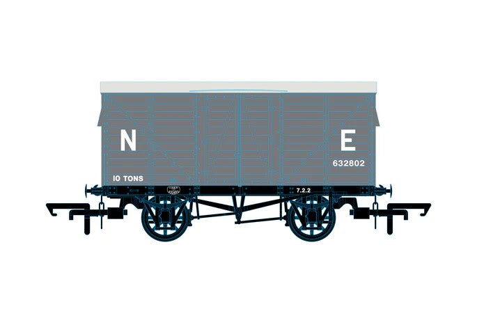 OR76GEGV002B Oxford Rail 10t Covered Van LNER (Pre 1936) 632762