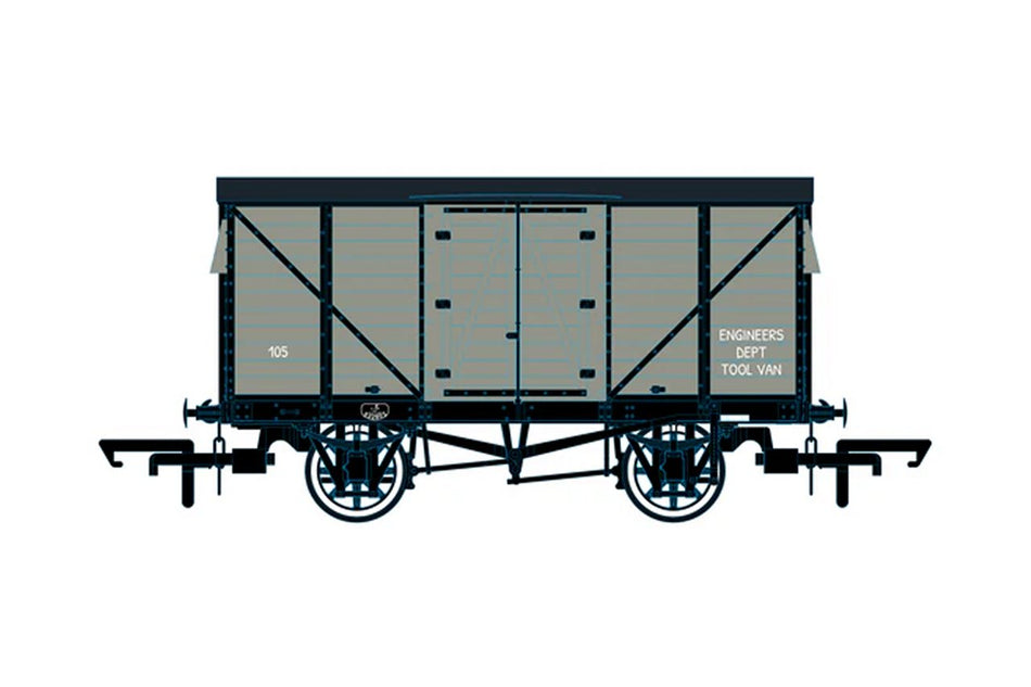 OR76GEGV006 Oxford Rail 10t Covered Van NYMR No.105 (1970s Prese