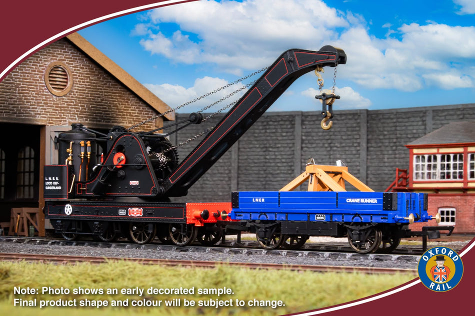 OR76SCS2002 Oxford Rail Standard Cowans Sheldon 15T Crane LNER