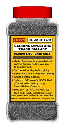 BAL-03 Proses Authentic Limestone Ballast In Dark Grey 1.4KG