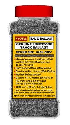 BAL-O-03 Proses Authentic Limestone Ballast In Dark Grey 1.4KG