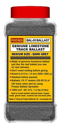 BAL-N-03 Proses Authentic Limestone Ballast In Dark Grey 1.4KG