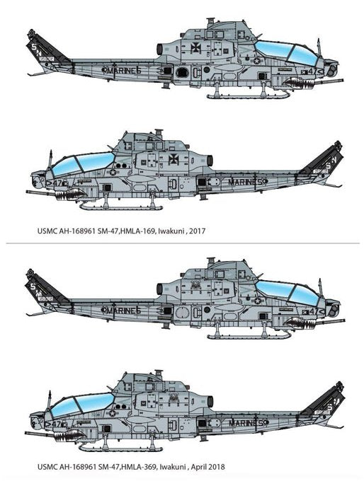 PKAY12127 Academy USMC AH-1Z Shark Mouth