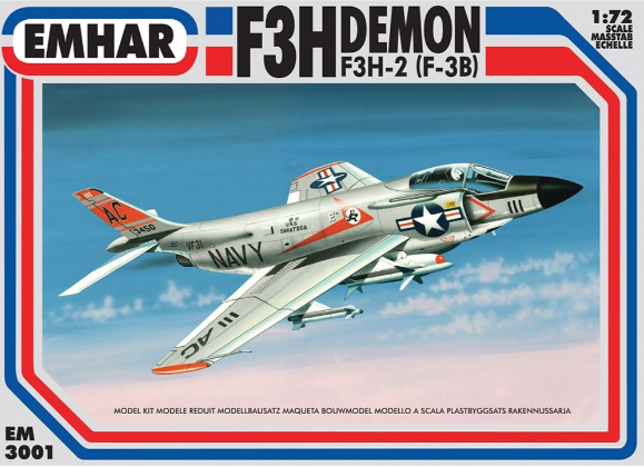 PKEM3001 Emhar US Navy F3H Demon Jet Fighter Aircraft