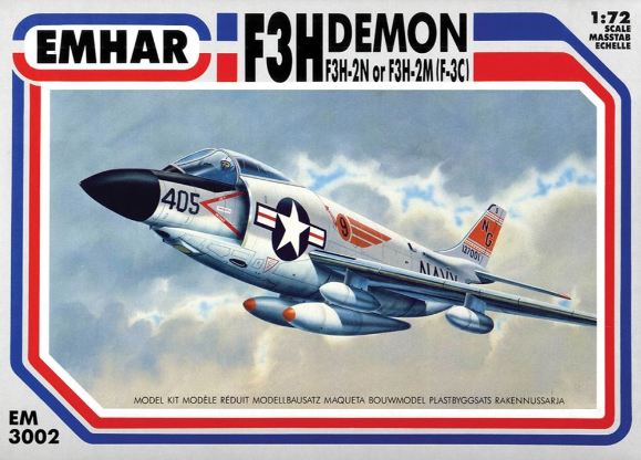 PKEM3002 Emhar US Navy F3H 2M/2N Demon Jet Fighter Aircraft