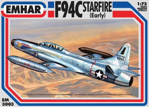 PKEM3003 Emhar US Air Force F-94C Starfire Early Jet Fighter Ai