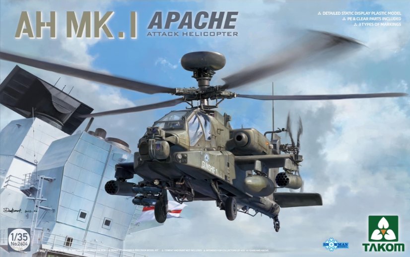 PKTAK02604 Takom British Army AH Mk 1 Apache Longbow Attack Heli