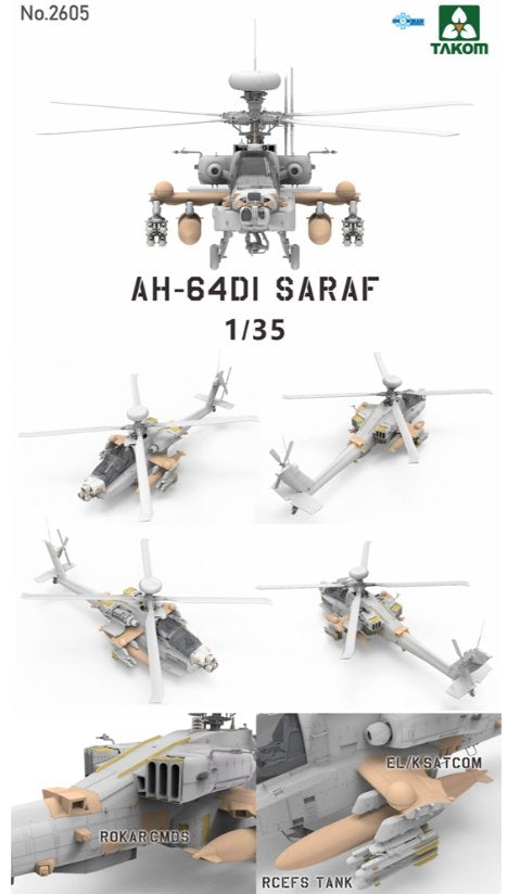PKTAK02605 Takom IAF AH-64DI Saraf Longbow Attack Helicopter