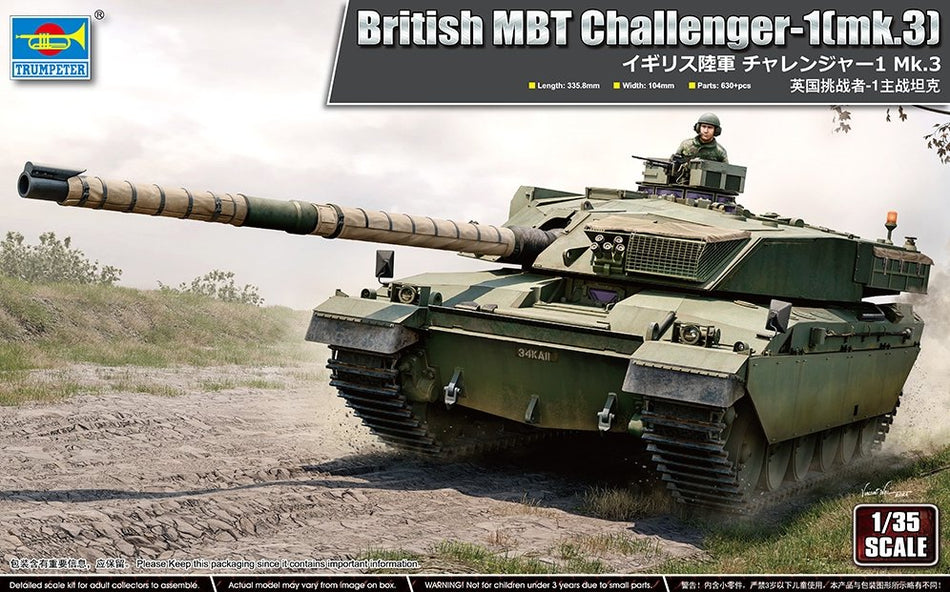 PKTM09611 Trumpeter British Army Challenger 1 Mk 3 Battle Tank