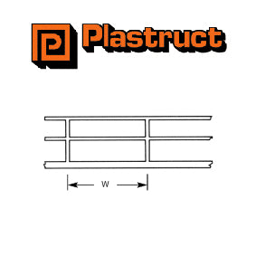 HRS-4 Plastruct Styrene Hand Rail Pack of 2