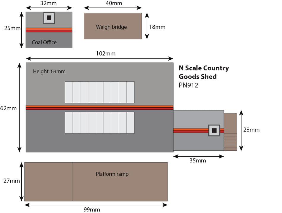 PN912 Metcalfe Country Goods Shed card kit