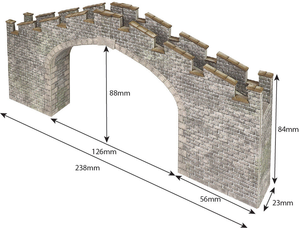PO296 Metcalfe Castle Wall Bridge Kit