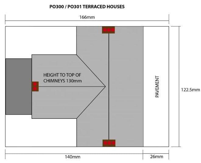 PO300 Metcalfe Terraced Houses Red Brick