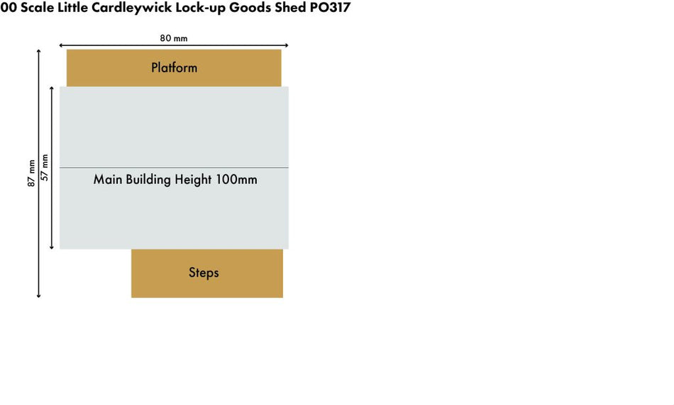 PO317 Metcalfe Little Cardleywick Lock-up Goods Shed Kit