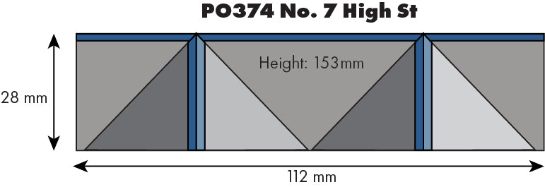 PO374 Metcalfe Low Relief High Street Shop Front Kit