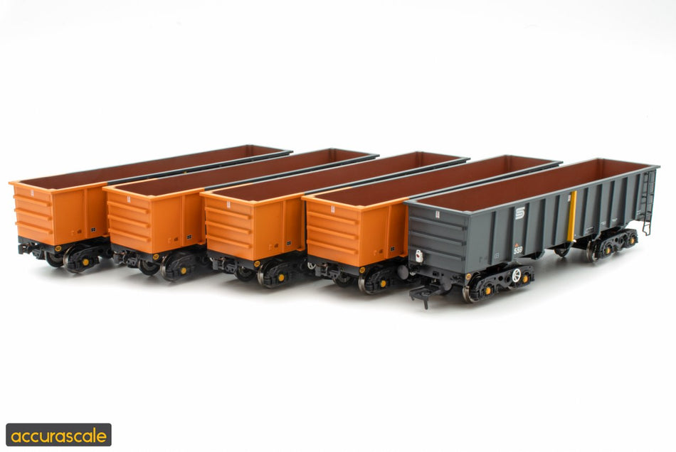 ACC2970 Accurascale PTA 5 Wagon Pack - BSc South Wales grey