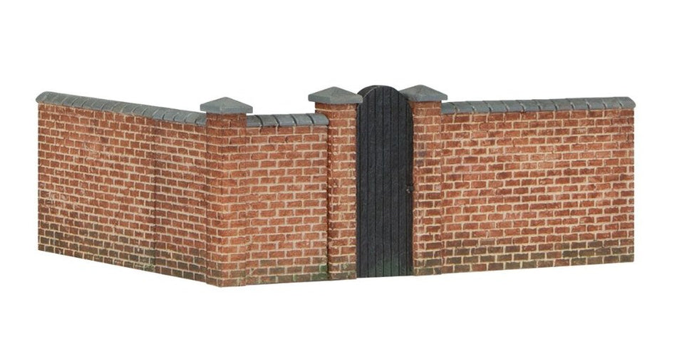 R7355 Hornby Skaledale Rear Victorian Terrace House Garden Wall