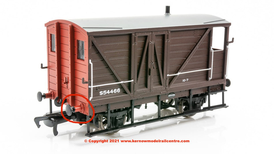 SB003-001 LSWR Road Van Buffer Shank - Red - round shank