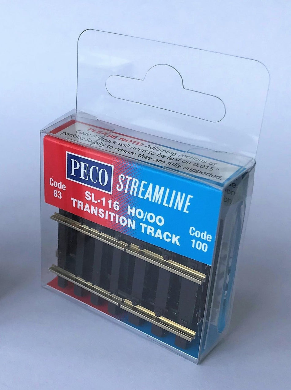 SL116 Peco Streamline Transition Track Code 83 to Code 100