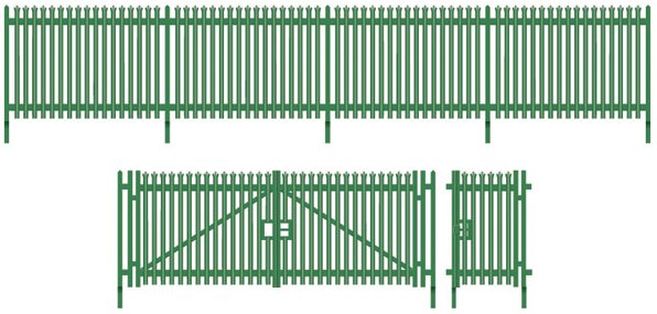 SSM316 Wills Modern Palisade Fencing and Gates