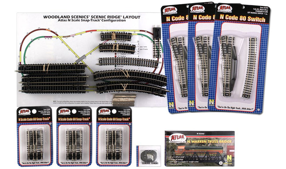 ST1182 Woodland Scenics Scenic Ridge Track Pack