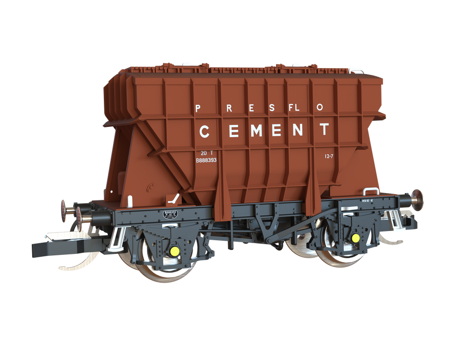 TT30003 Clark Railworks Presflo Wagon Set - BR Pre-Tops Bauxite