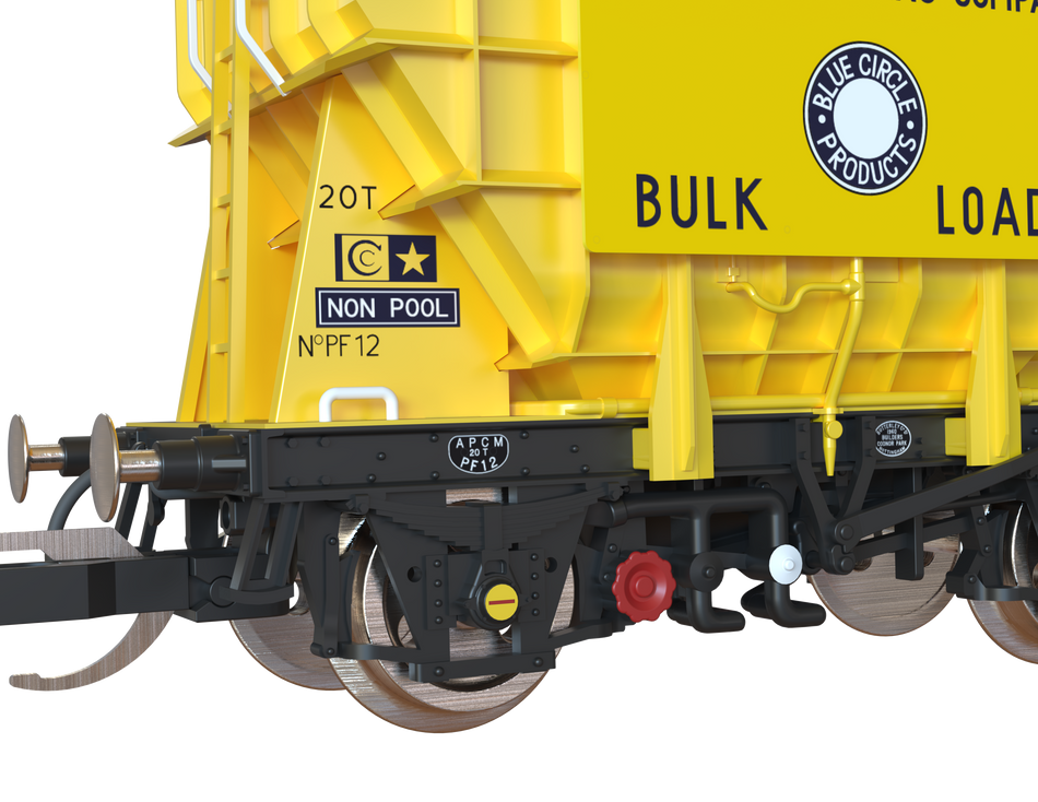 TT30013 Clark Railworks Presflo Wagon Set - Blue Circle Cement