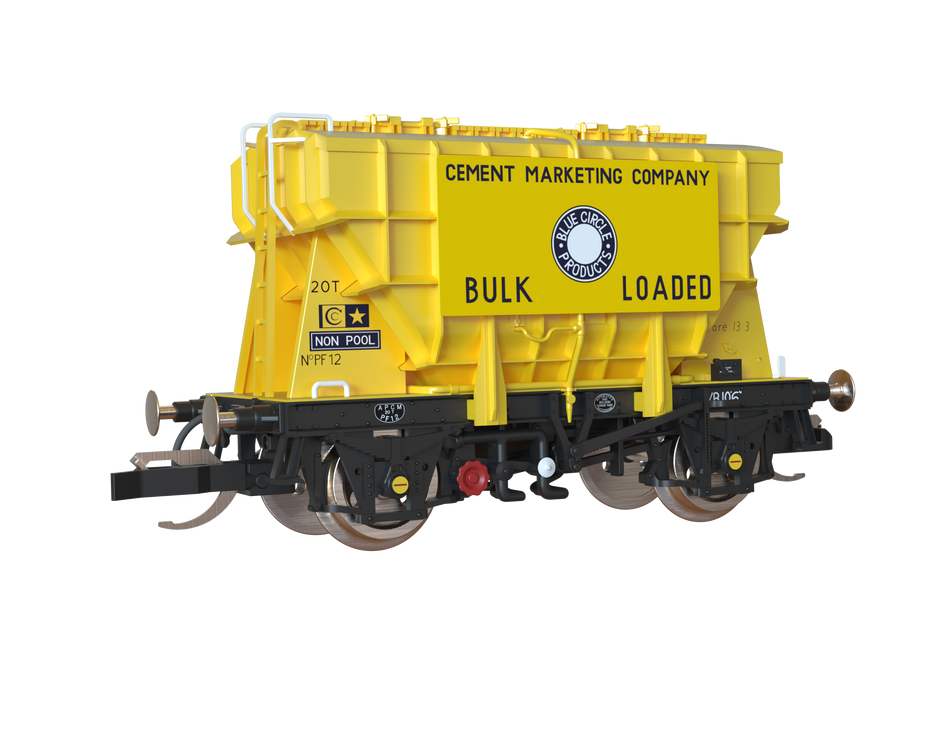 TT30013 Clark Railworks Presflo Wagon Set - Blue Circle Cement